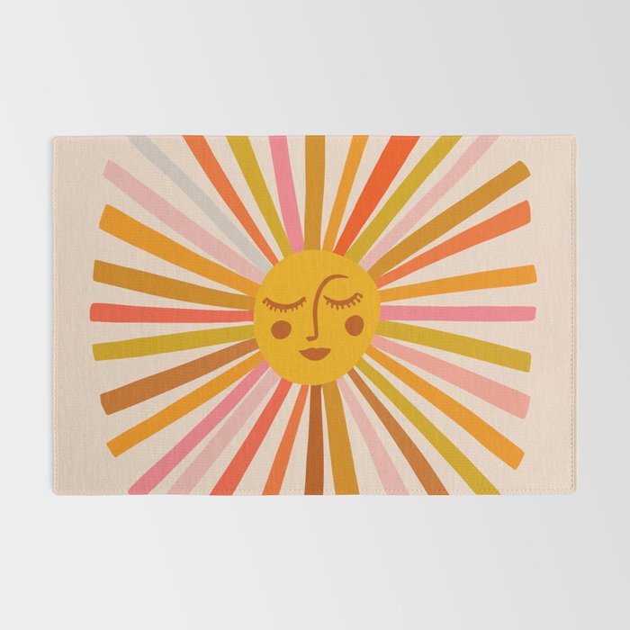 Sunshine â Retro Ochre Palette Rug Gallery Image 2