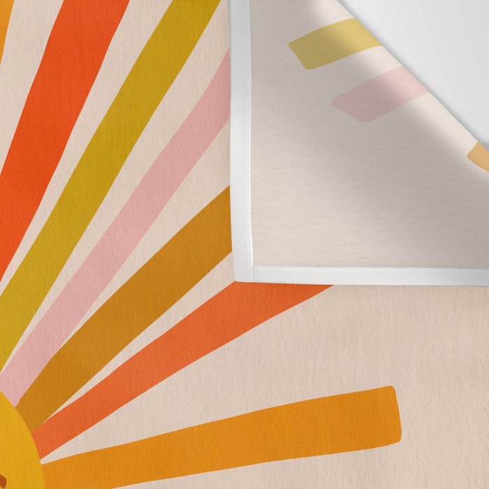 Sunshine - Retro Ochre Palette Wall Tapestry Gallery Image 3