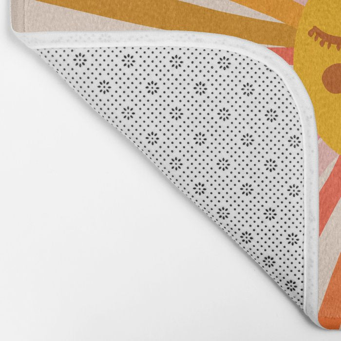 Sunshine - Retro Ochre Palette Bath Mat Gallery Image 2