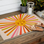 Sunshine - Retro Ochre Palette Outdoor Rug Gallery Image 2