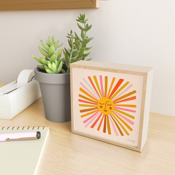 Sunshine â Retro Ochre Palette Mini Art Print Gallery Image 2