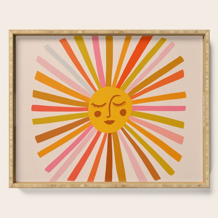 Sunshine - Retro Ochre Palette Serving Tray Gallery Image 1