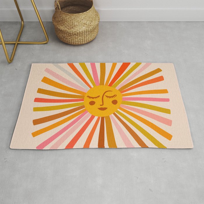 Sunshine â Retro Ochre Palette Rug Gallery Image 1