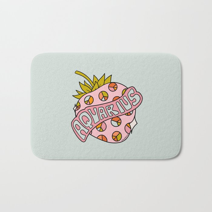 Aquarius Strawberry Bath Mat Gallery Image 1