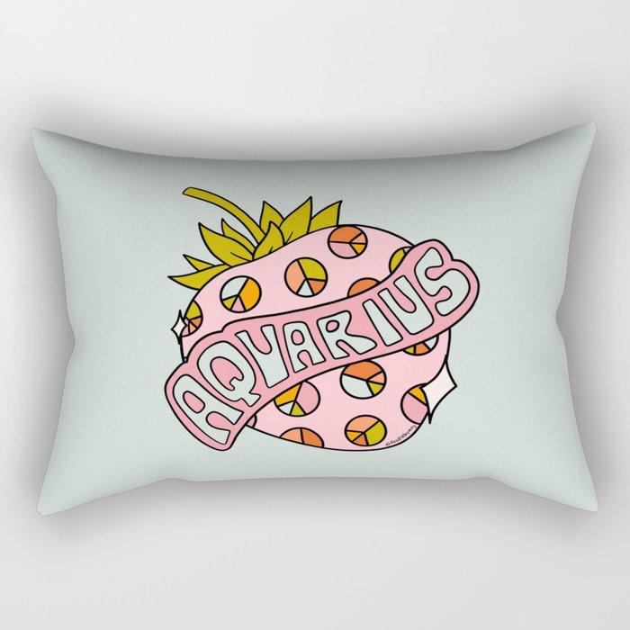 Aquarius Strawberry Rectangular Pillow Gallery Image 2