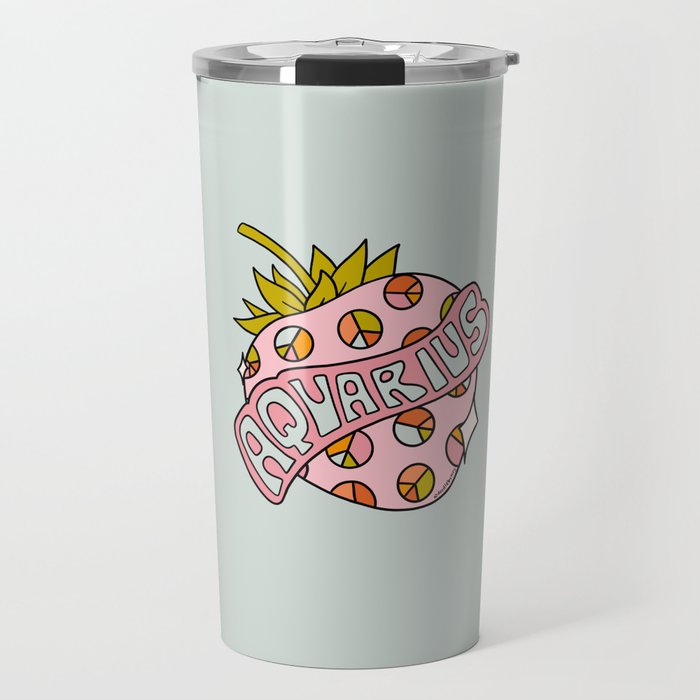 Aquarius Strawberry Travel Mug Gallery Image 1