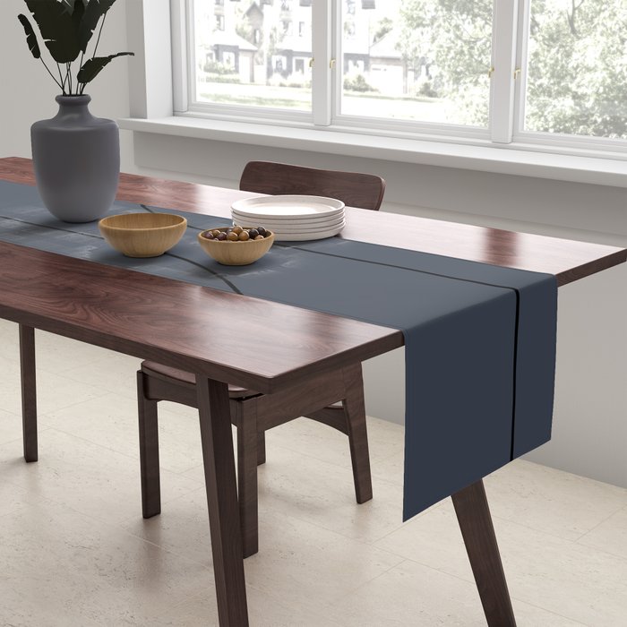 Modern Minimal Line Abstract XXXI Table Runner Gallery Image 2