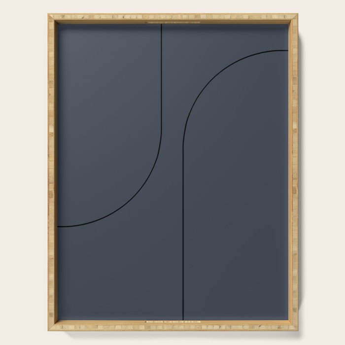 Modern Minimal Line Abstract XXXI Serving Tray Gallery Image 1
