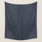 Modern Minimal Line Abstract XXXI Wall Tapestry Gallery Image 4