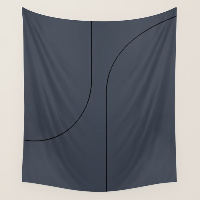 Modern Minimal Line Abstract XXXI Wall Tapestry Gallery Image 4