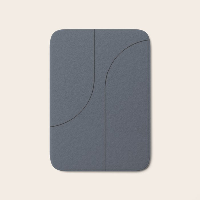 Modern Minimal Line Abstract XXXI Bath Mat Gallery Image 1