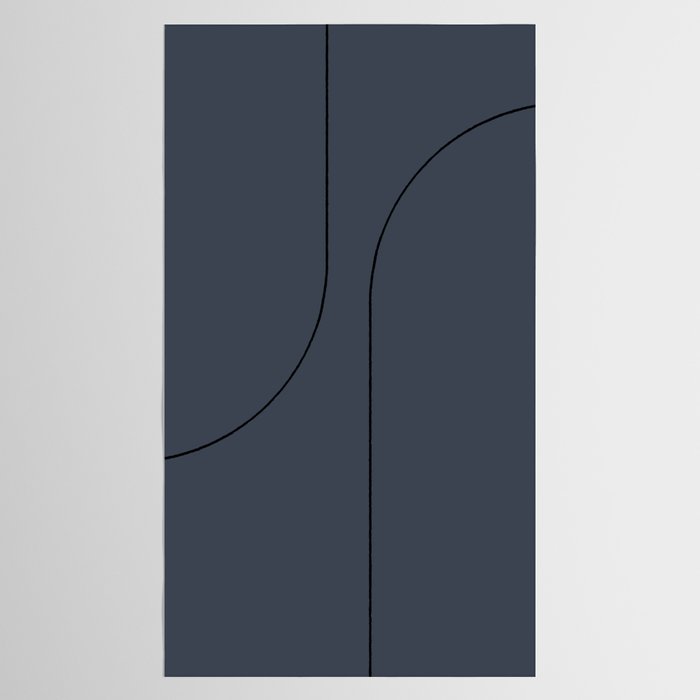 Modern Minimal Line Abstract XXXI Tablecloth Gallery Image 2