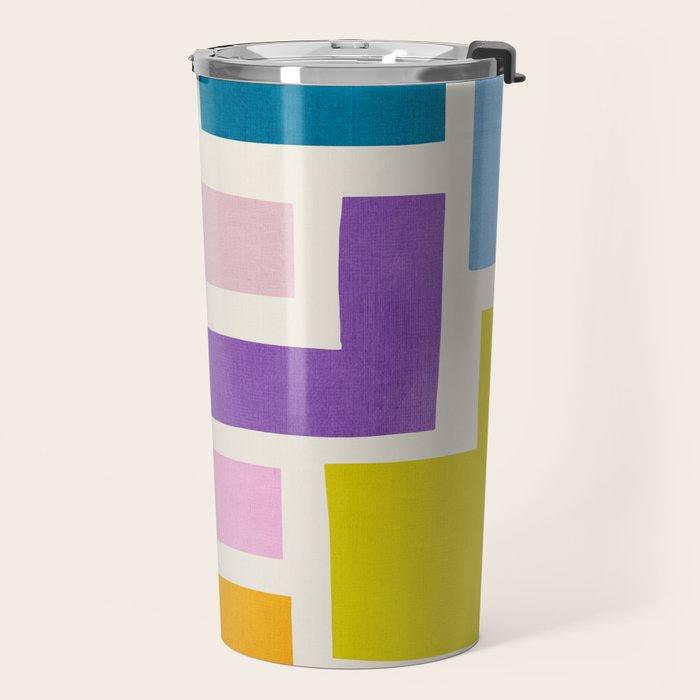 Pastel Colorful Modern Artwork Travel Mug Gallery Image 2