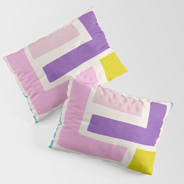 Pastel Colorful Modern Artwork Pillow Sham Gallery Image 3