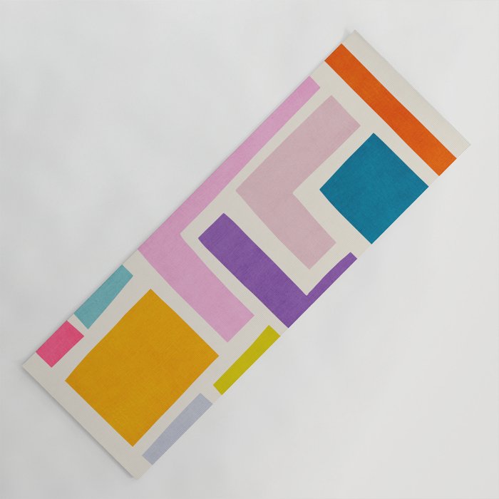 Pastel Colorful Modern Artwork Yoga Mat Gallery Image 1