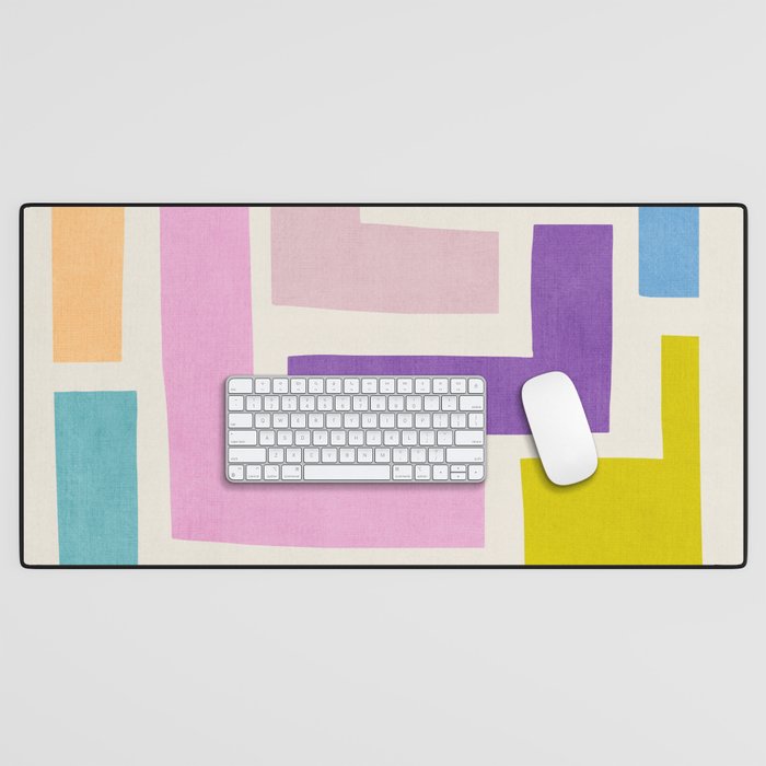 Pastel Colorful Modern Artwork Desk Mat Gallery Image 1