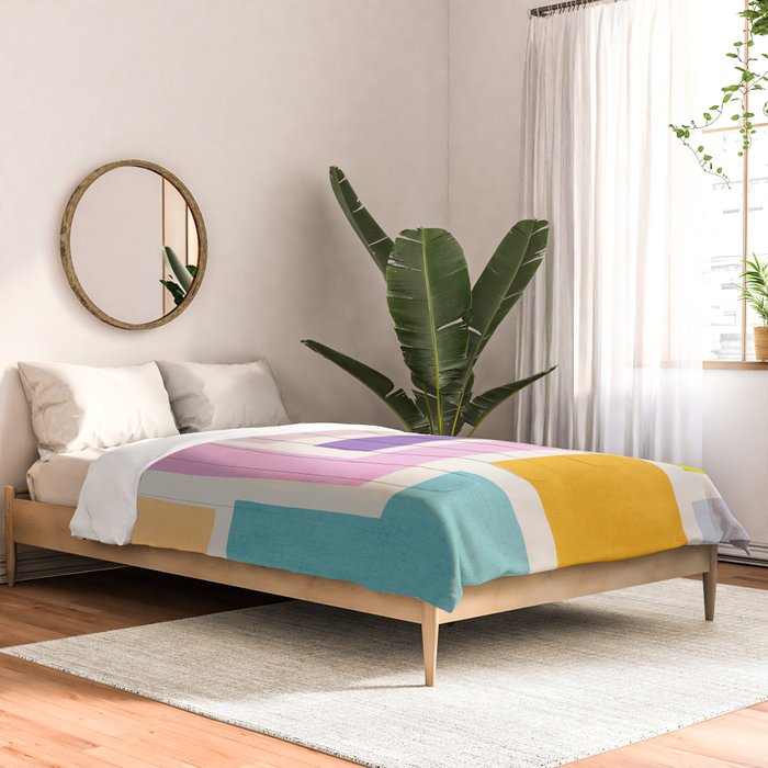 Pastel Colorful Modern Artwork Comforter Gallery Image 2