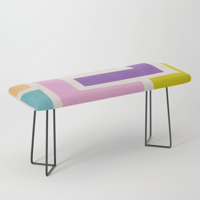 Pastel Colorful Modern Artwork Bench Gallery Image 1
