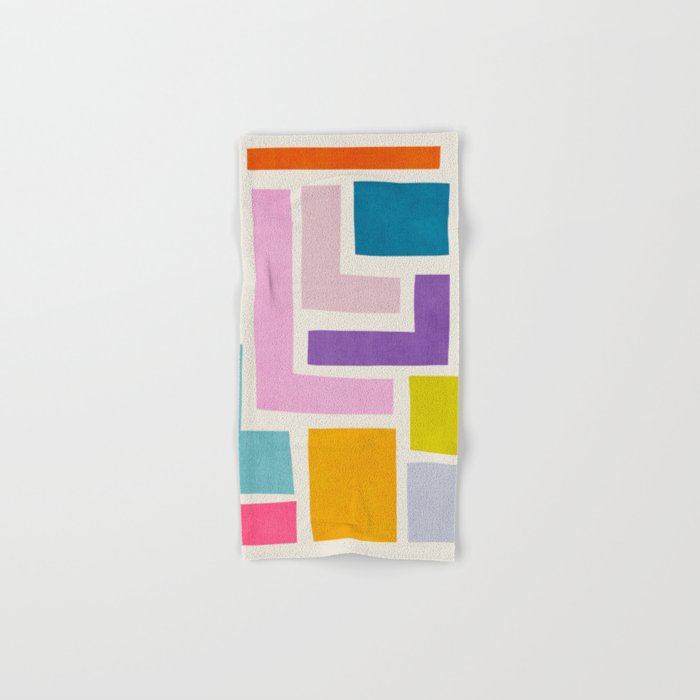 Pastel Colorful Modern Artwork Bath Towel Gallery Image 1