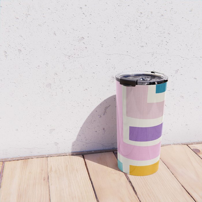 Pastel Colorful Modern Artwork Travel Mug Gallery Image 4