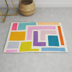 Pastel Colorful Modern Artwork Rug Gallery Image 1