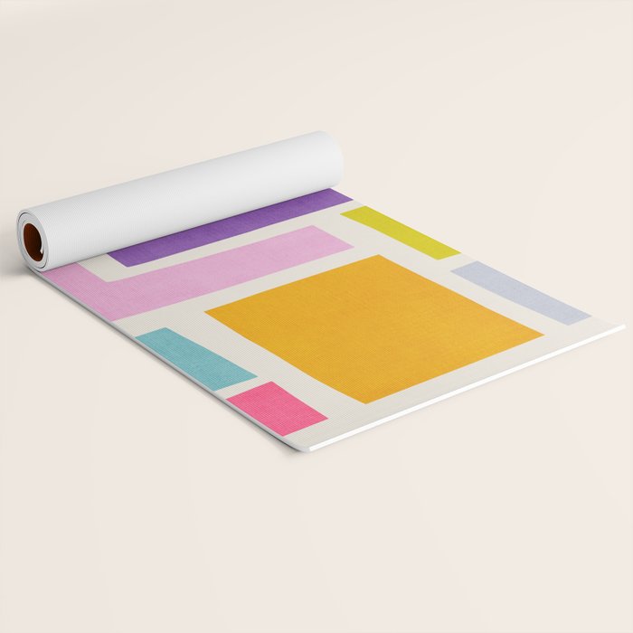 Pastel Colorful Modern Artwork Yoga Mat Gallery Image 2