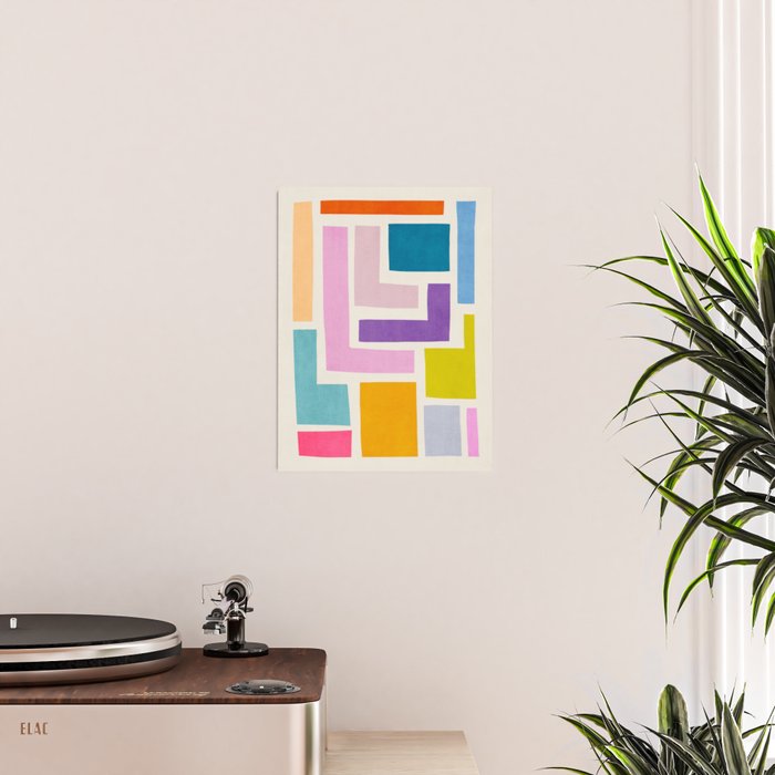 Pastel Colorful Modern Artwork Poster Gallery Image 2