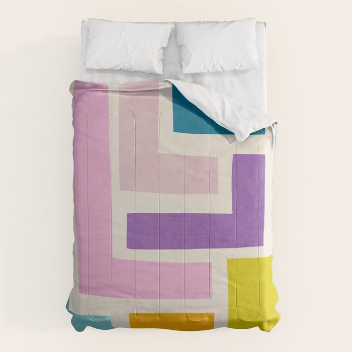 Pastel Colorful Modern Artwork Comforter Gallery Image 6