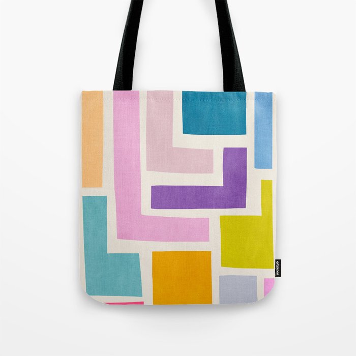Pastel Colorful Modern Artwork Tote Bag Gallery Image 1