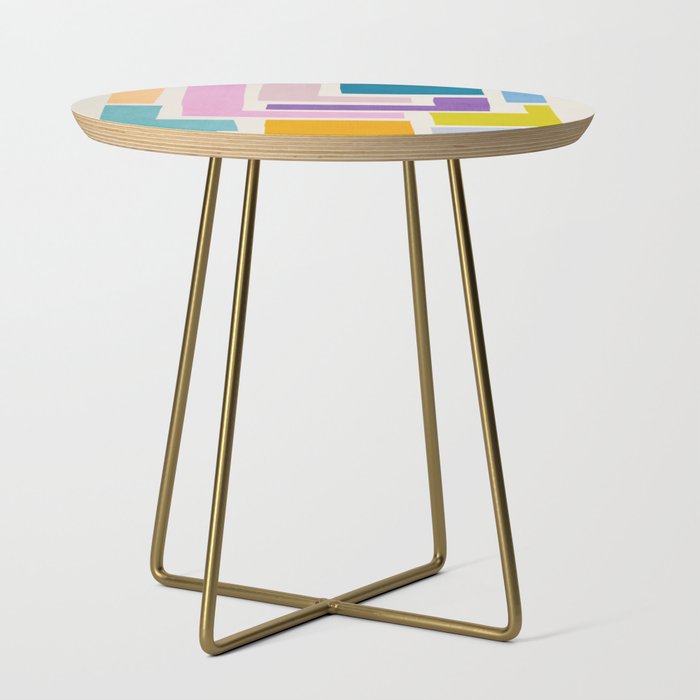 Pastel Colorful Modern Artwork Side Table Gallery Image 1