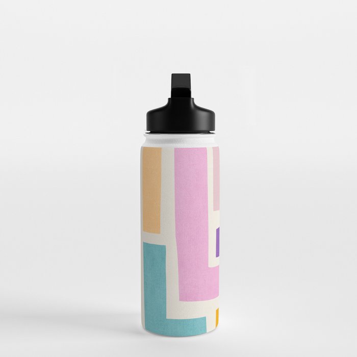 Pastel Colorful Modern Artwork Water Bottle Gallery Image 3