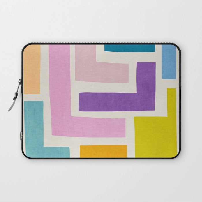 Pastel Colorful Modern Artwork Laptop Sleeve Gallery Image 1