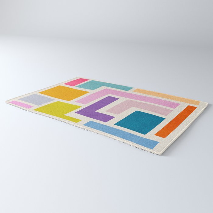 Pastel Colorful Modern Artwork Rug Gallery Image 3