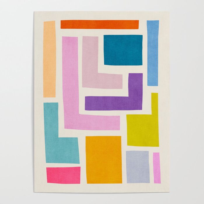 Pastel Colorful Modern Artwork Poster Gallery Image 4