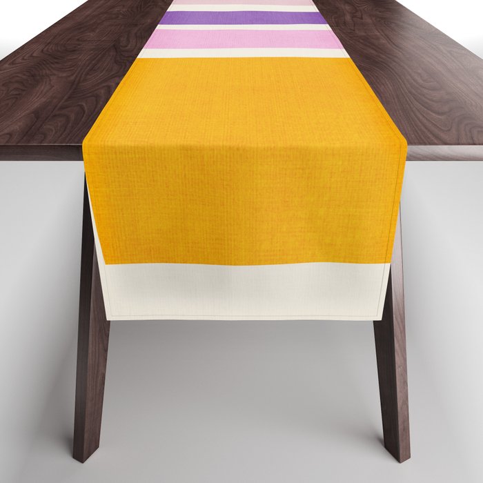 Pastel Colorful Modern Artwork Table Runner Gallery Image 1