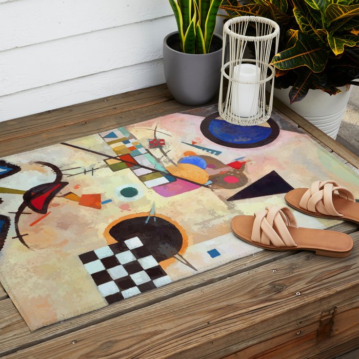 Wassily Kandinsky Opposing Accords Outdoor Rug Gallery Image 2