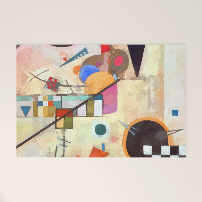 Wassily Kandinsky Opposing Accords Welcome Mat Gallery Image 1