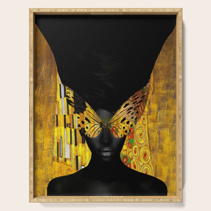 lady butterfly Serving Tray Gallery Image 1