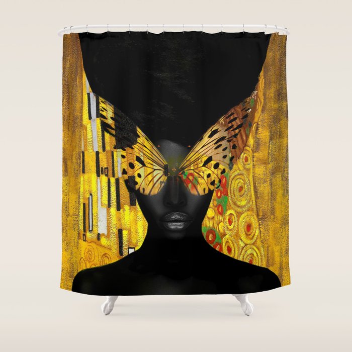 lady butterfly Shower Curtain Gallery Image 1