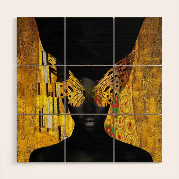 lady butterfly Wood Wall Art Gallery Image 1