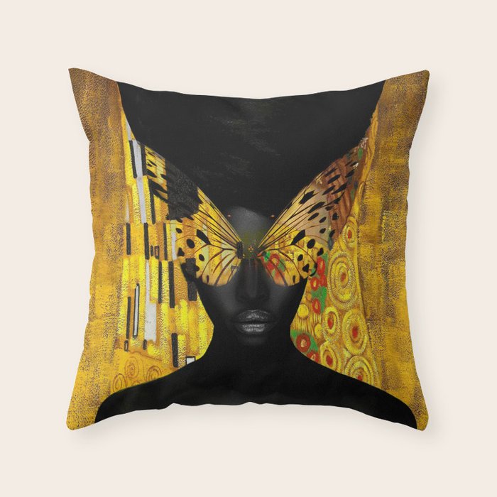 lady butterfly Throw Pillow Gallery Image 6