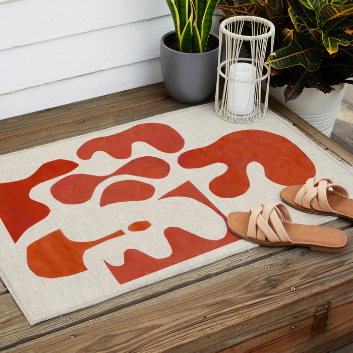 Mid Century Lava Outdoor Rug Gallery Image 2