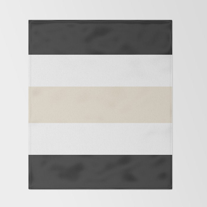 Accent (Black & Cream) Throw Blanket Gallery Image 2