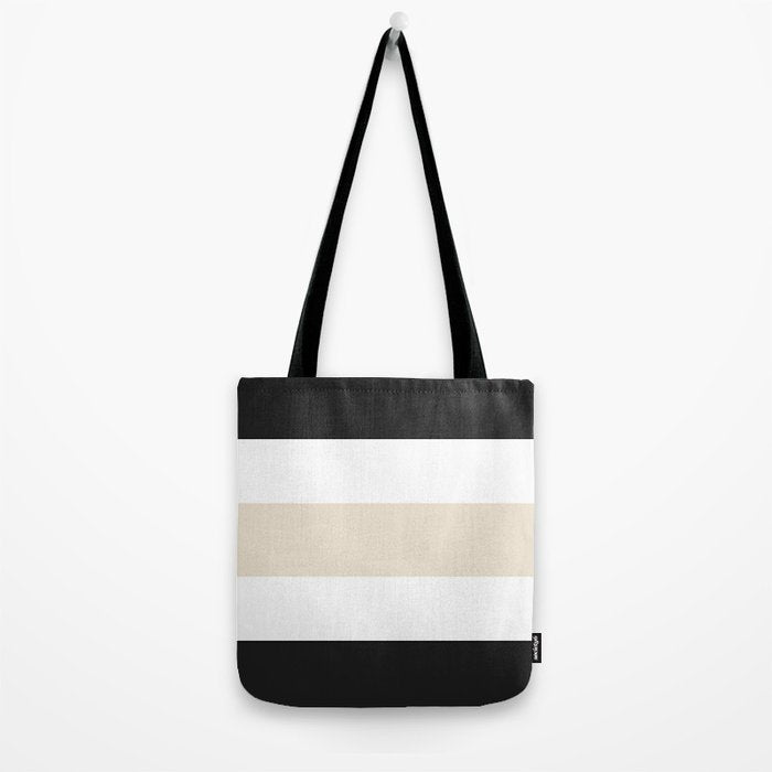 Accent (Black & Cream) Tote Bag Gallery Image 2