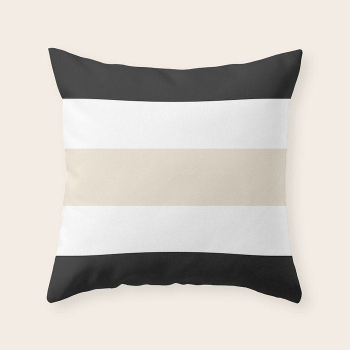 Accent (Black & Cream) Throw Pillow Gallery Image 1
