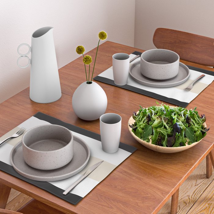 Accent (Black & Cream) Placemat Gallery Image 2