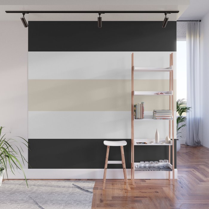 Accent (Black & Cream) Wall Mural Gallery Image 1