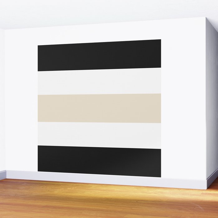 Accent (Black & Cream) Wall Mural Gallery Image 2