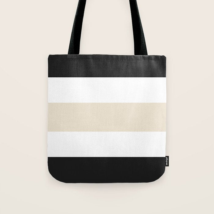 Accent (Black & Cream) Tote Bag Gallery Image 1
