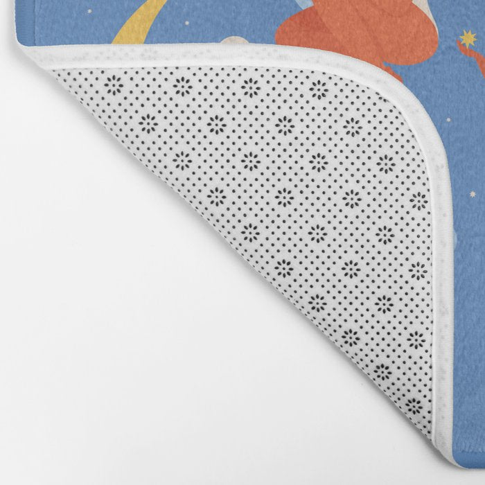 Collection of women holding planet with dream universe. Bath Mat Gallery Image 2